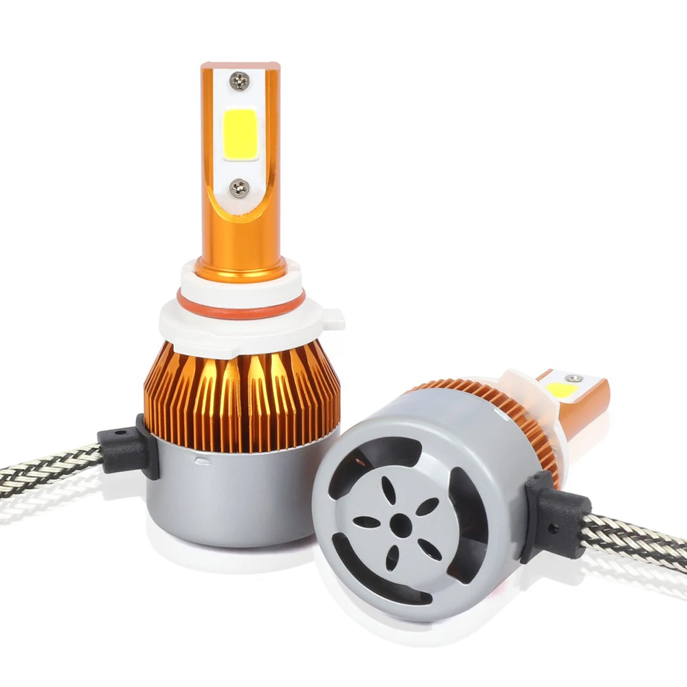 

Универсальные автомобисветодиодный светодиодные фары C6 H1 H4 H7 H11 H13 9005 9006, автомобильные конверсионные лампы COB, лампы 6500K, светильник