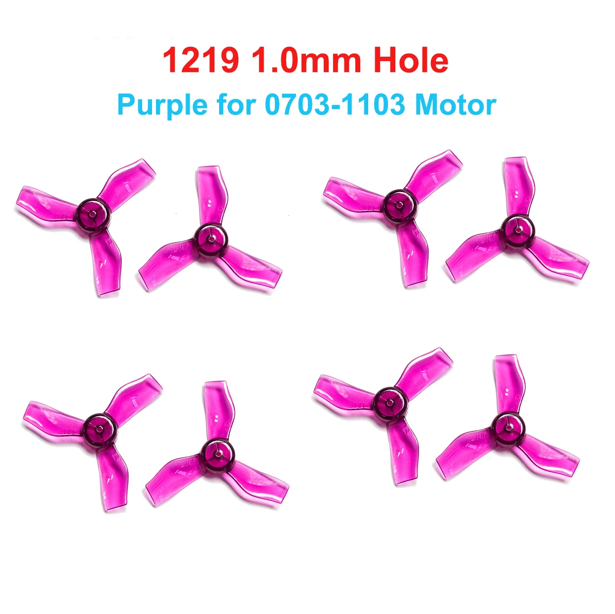 4 Paia Di Eliche 3 Pale 31 Mm (1219S) Per Drone FPV 0702 – Versione Blue, 2 Sensi Orario E 2 Antiorario