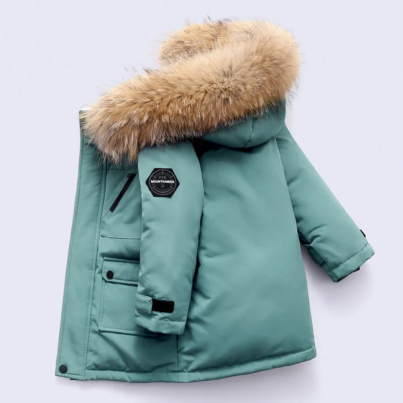 

New 2022 Winter Fleece Jacket Korean Girl Boy Thicken Coats Zipper Hooded Casual Baby Children's Clothing Fashion