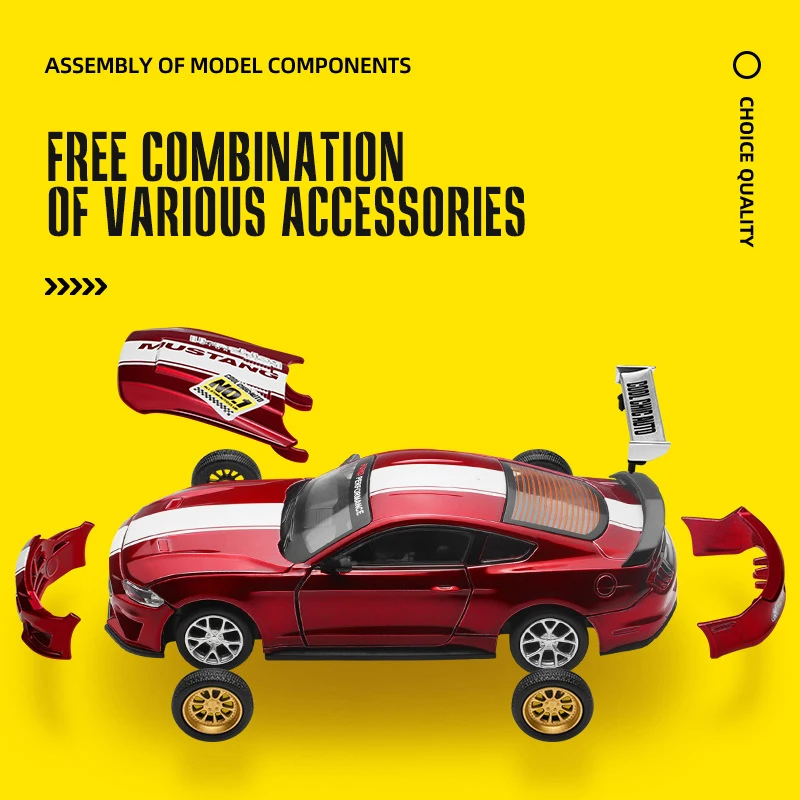 CCA MSZ 1:42 2018 Ford Mustang GT Alloy Toy Car Model Racing Alloy