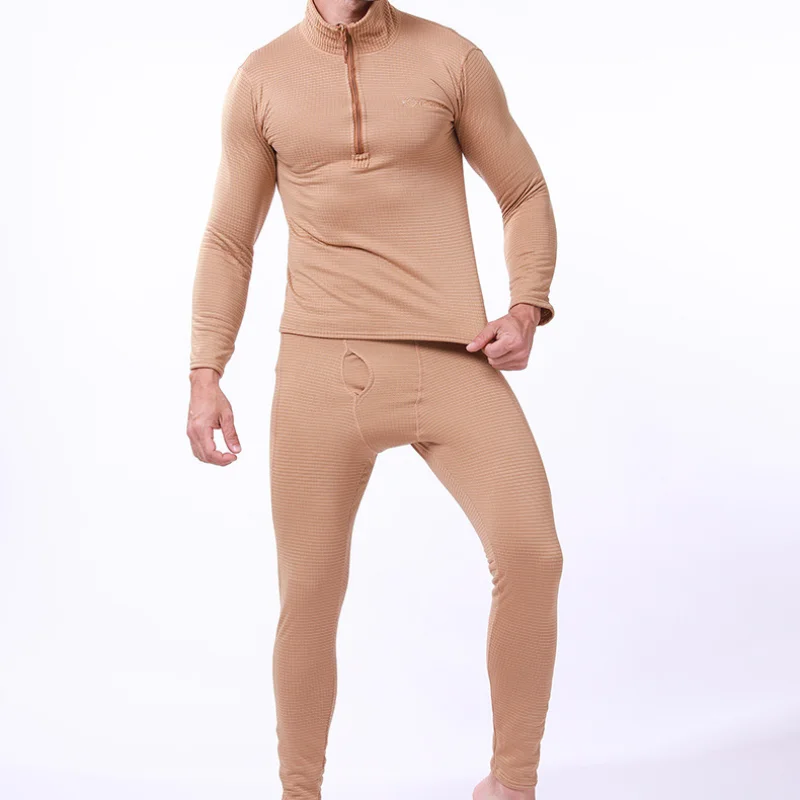Winter Men Thermal Underwear Sets Compression Fleece Sweat Quick Drying Thermo Clothing
