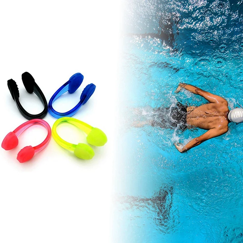 

Silicone Waterproof Swimming Nose Clips Pool Nose Plugs For Adults Set Of 8