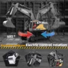 ZWN 16CH Remote Control  With LED Lights Music Professional RC Model Excavator Alloy Simulation Construction Vehicle Toys Gifts 3