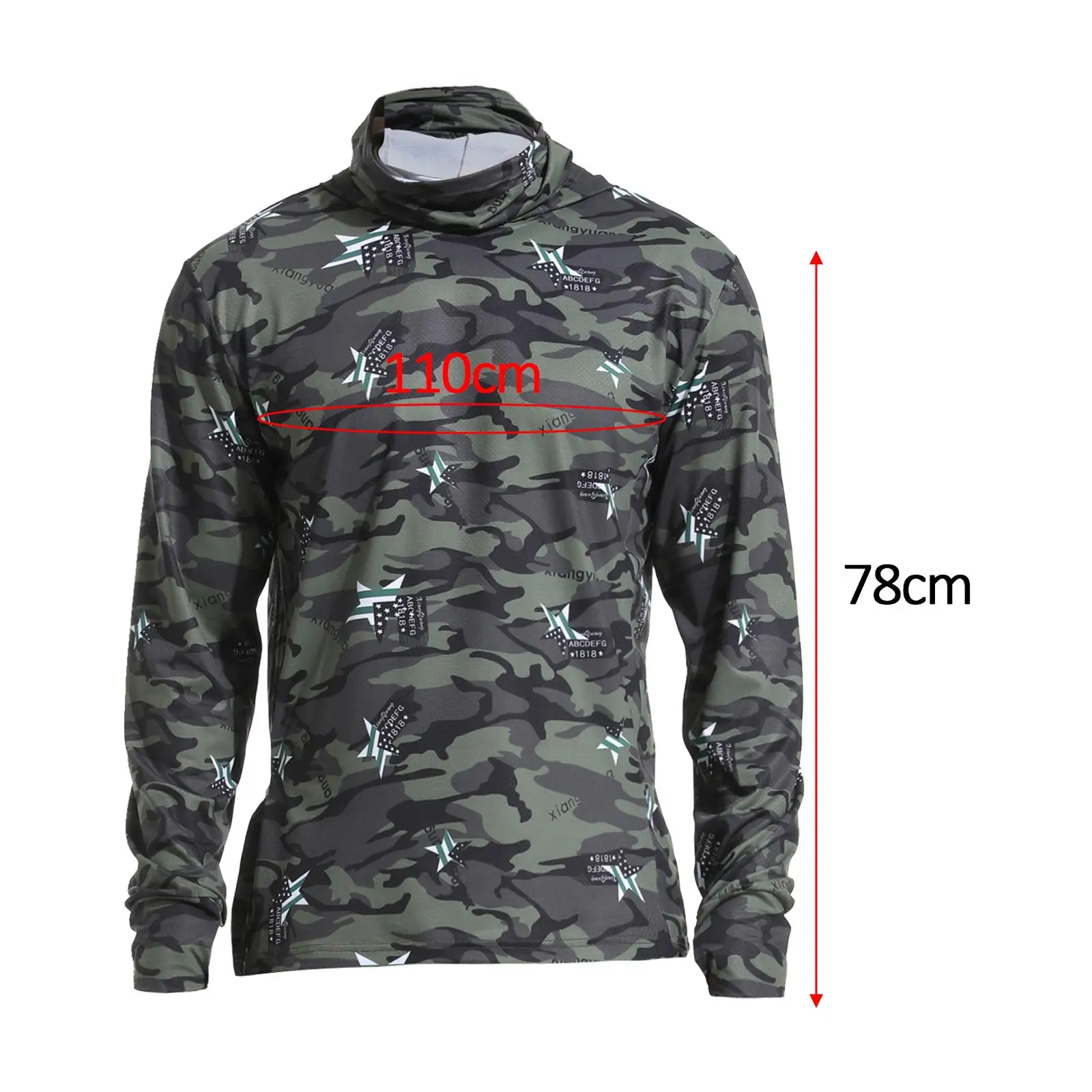 Men`s Sun Protection Hoodie Shirt Fishing Shirt for Running Riding Summer