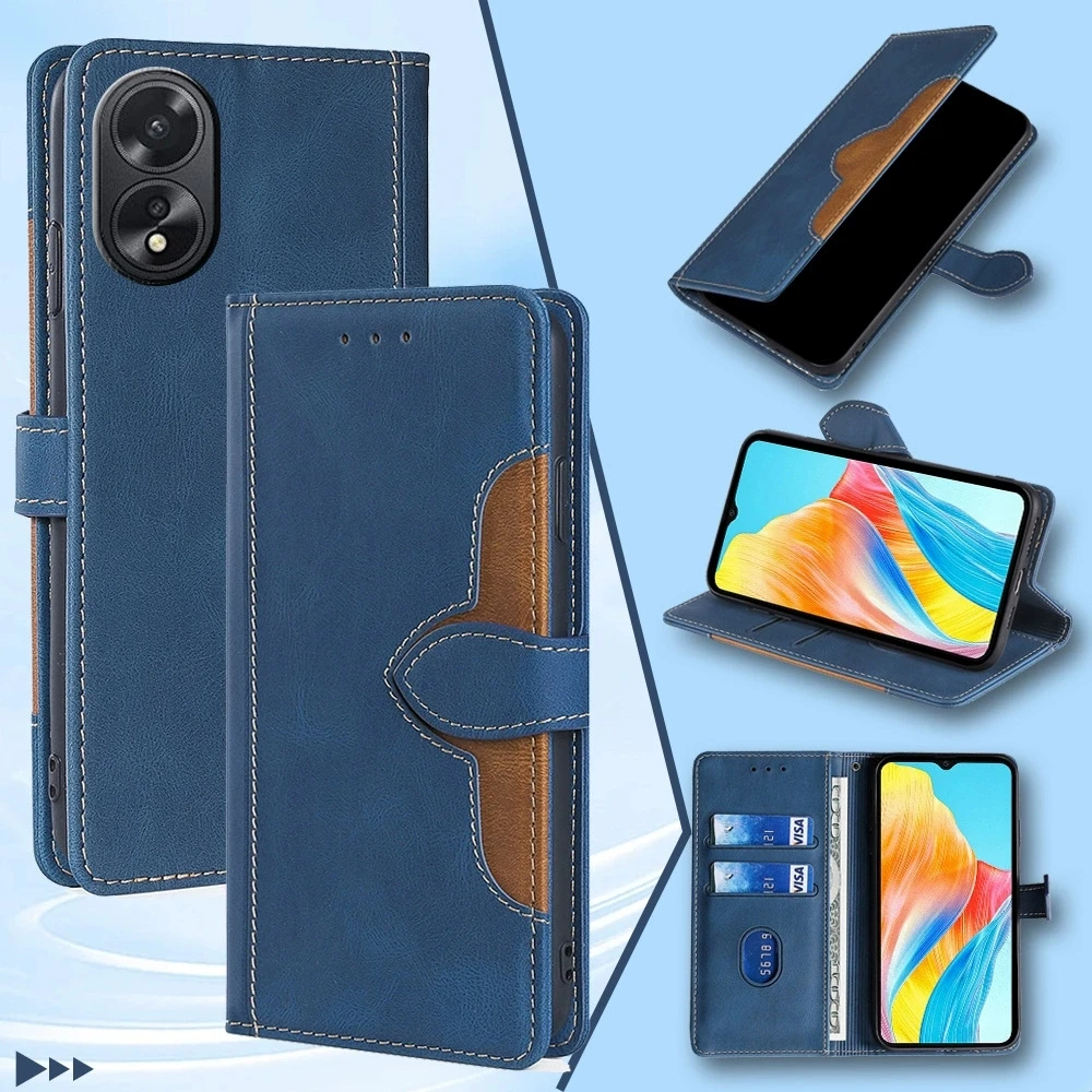 Vintage Leather Flip Wallet Cover with Dual Card Slots and Anti-Scratch Protection