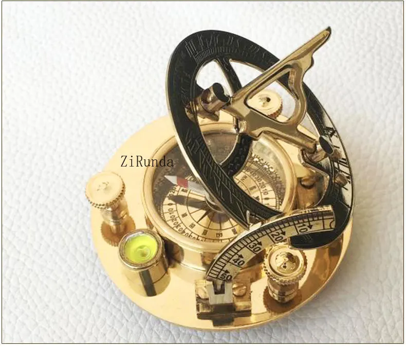 *Return pure copper products Sundial ornament Compass