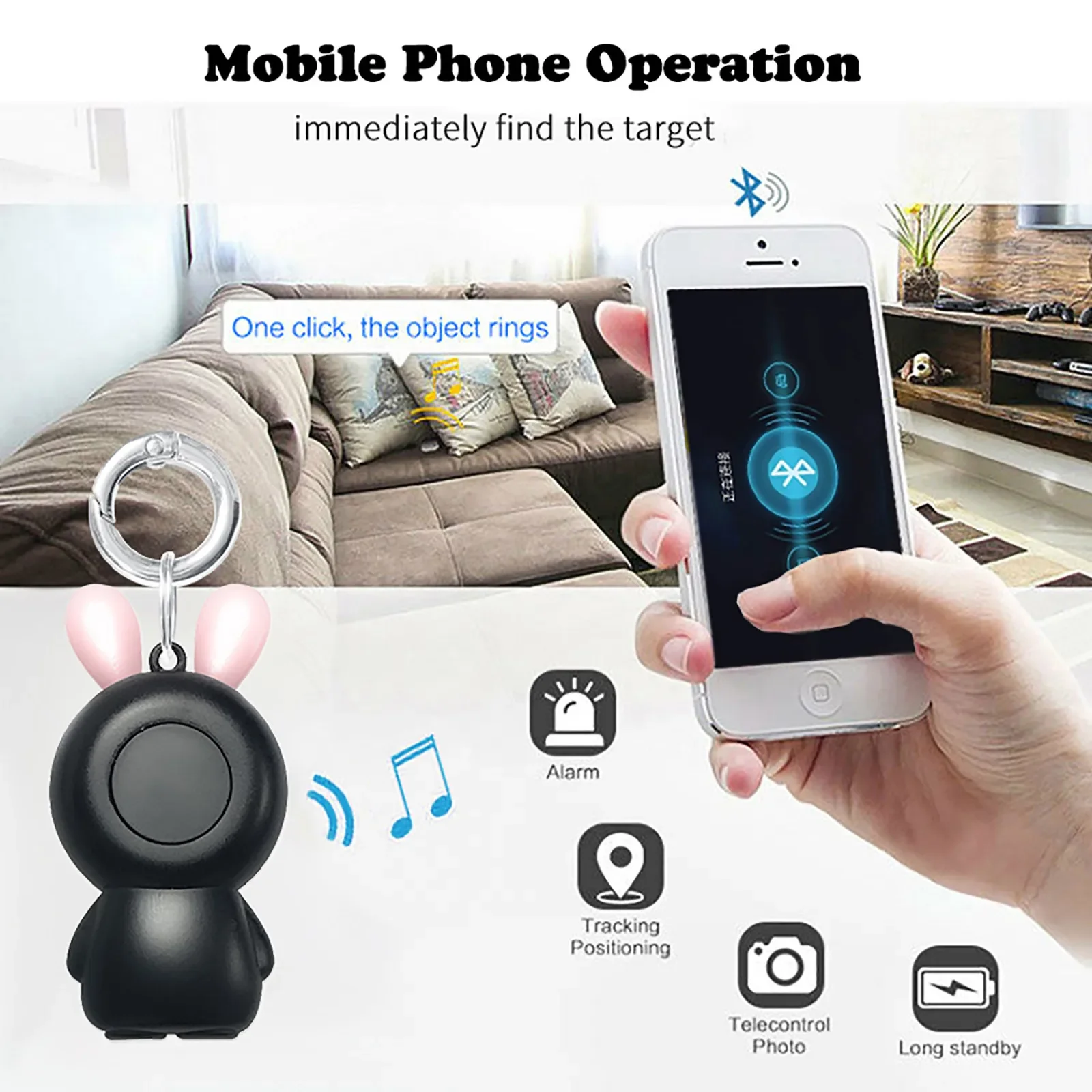 Smart Bluetooth Tracker For Kids Pets Key Bicycle Car