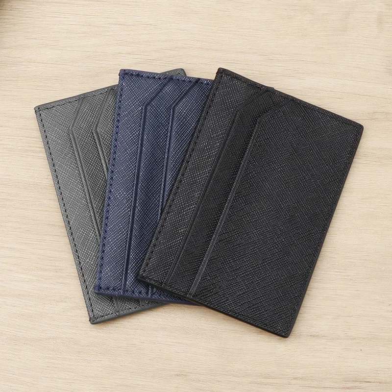 Leather Wallet Card Holder Men Women Genuine Slim Mini ID Case