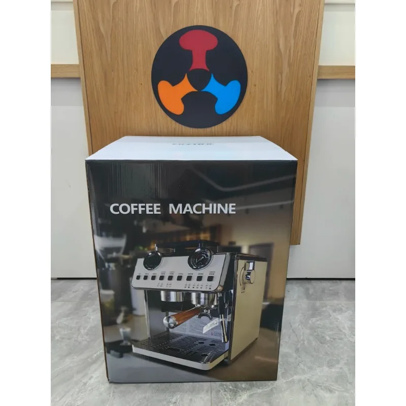 Electric Coffee Machine Luxury Double Boiler Semi-automatic Espresso Machine with Beans Grinder for Household and Hotel 6