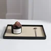 Ahunderjiaz-Nordic Style Leather Tray, Rectangular Storage, Tea Plate, Living Room, Bedroom, Desktop, Home Decoration 5