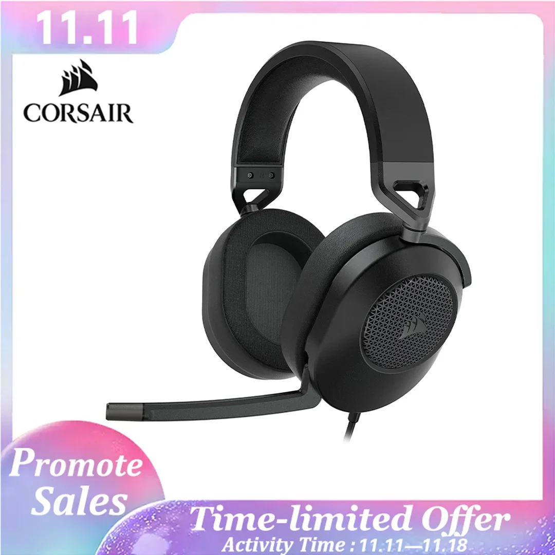 

Corsair HS65 SURROUND Gaming Headset, Dolby Audio 7.1 Surround Sound on PC and Mac, SonarWorks SoundID Technology