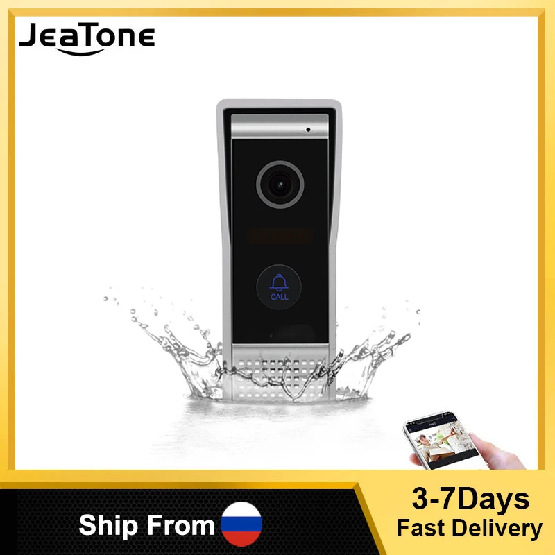 

JeaTone IP алюминиевый дверной звонок, видеодомофон с высоким разрешением, внешний дверной звонок, панель звонков IP65, водонепроницаемый, широкоугольный градус