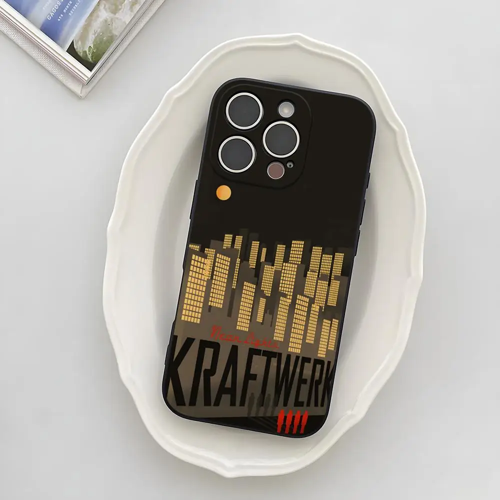 K-Kraftwerk 아이폰 17 에어 16 E 프로 맥스 15 14 13 미니 12 프로 11 맥스 플러스 블랙 소프트 쉘 폰 케이스