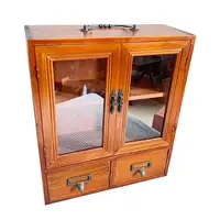 ตู้เก็บของแบบวินเทจย้อนยุคสำหรับจัดระเบียบโต๊ะทำงาน ตู้โชว์ ตู้เก็บของสำหรับน้ำหอม ถ้วยชา โต๊ะเครื่องแป้ง และสำนักงาน 4