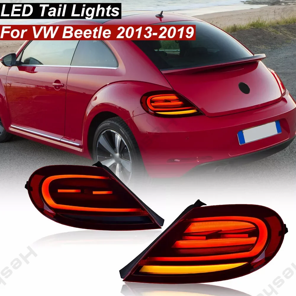 Pair LED Taillights For VW Volkswagen Beetle 2013-2019 Taillamp