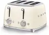 Style Retro Aesthetic 4 Slice Toaster 6 Presets Extra Wide Slots Cream 1