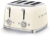 Style Retro Aesthetic 4 Slice Toaster 6 Presets Extra Wide Slots Cream 1