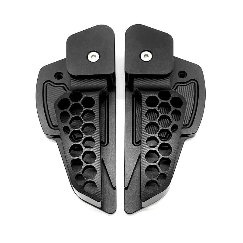 Repose-pieds Passager Arrière Pour Vespa Primavera/Sprint 125-150 (2017-2022) – Aluminium, Noir/titane/or, Antidérapant