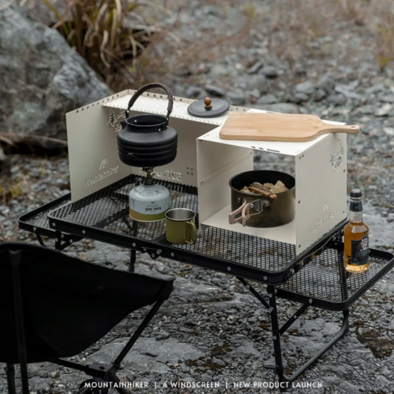 

Outdoor Stove Windshield Aluminium Alloy Portable double layers Shelf Lightweight Picnic Shelter Camping Folding Windscreen New