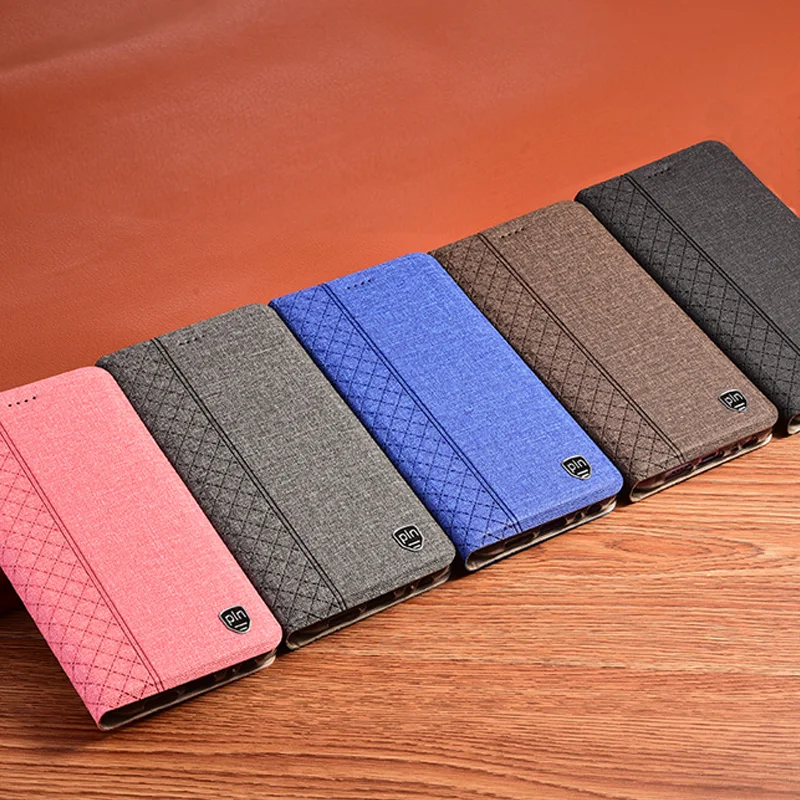 

Luxury Cloth Flip Leather Phone Case for OPPO F21 F19s F17 F15 F7 F11 F9 Pro Plus Magnetic Cover