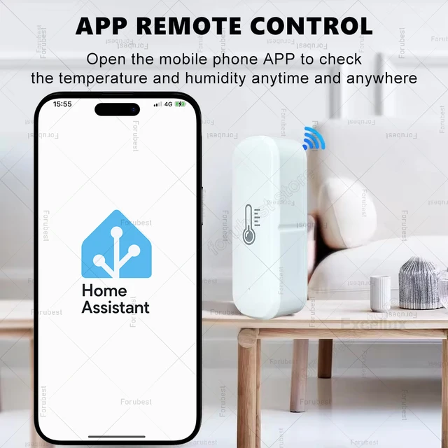 ZigBee Temperature Humidity Sensor Intelligent Home Hygrometer Real-time Monitoring Work With Alexa Amazon Google/Home Assistant 2