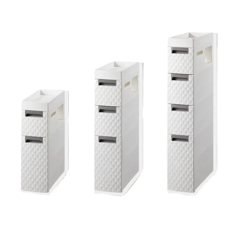 

Multi-functional 18CM Bathroom Slot Storage Racks Large Capacity Bathroom Cabinet Toilet Storage Cabinet Toilet Narrow Cabinets