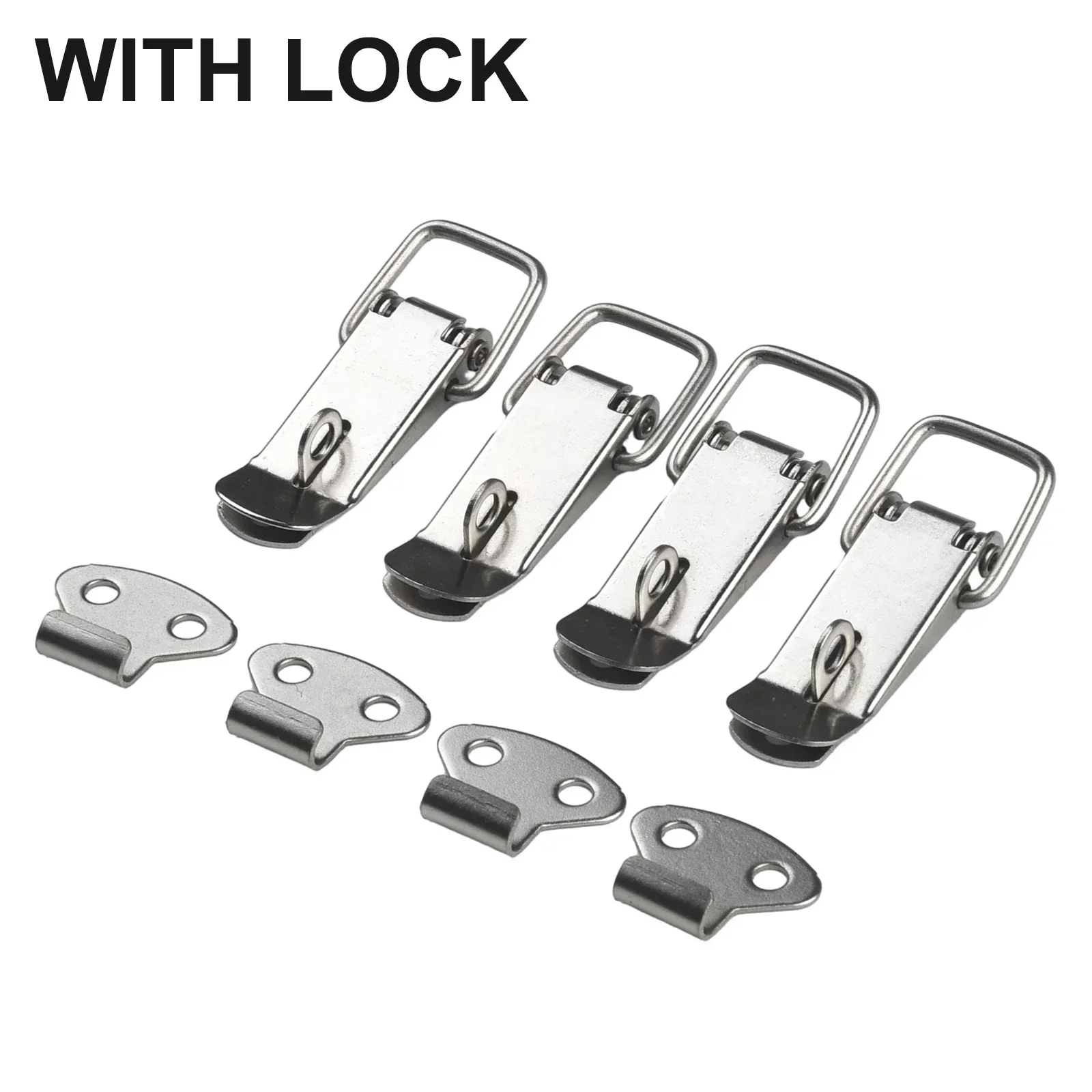 Furniture Hardware Toggle Latches Jewelry Box Hasp Decorative Latches 4pc Latch Catch Iron Cabinet Boxes Hasp Toolbox Toggle Lock Hasp Toggle Latch Mini Clamps Box Clasp Buckle Trunk Catches