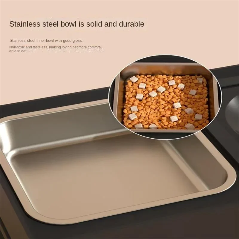 

Большая Регулируемая подставка для кормления собак, миска из нержавеющей стали с двойной высотой, для пищевых продуктов