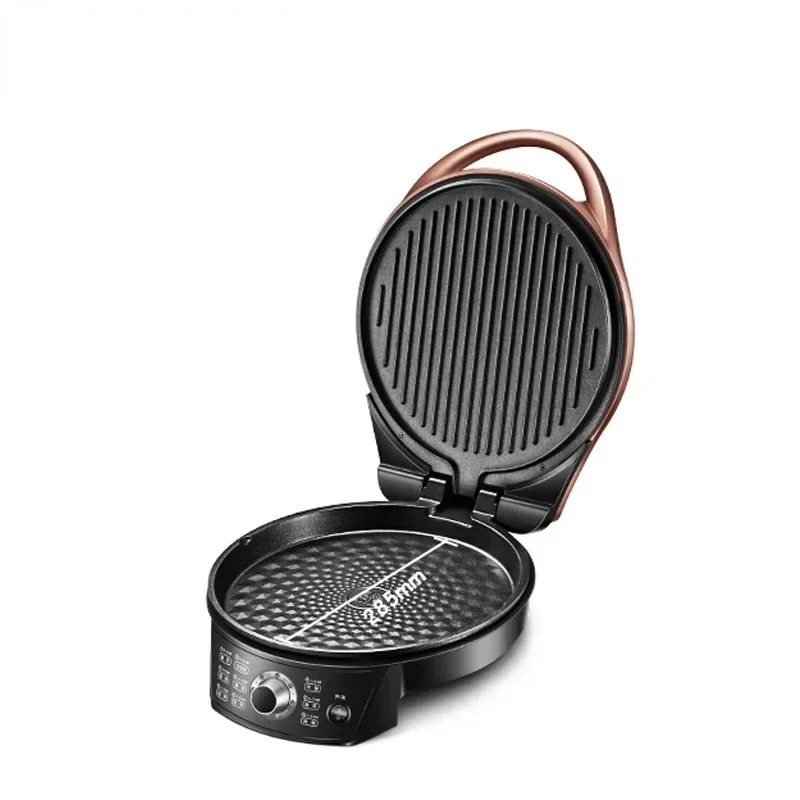 Household Double Side Heating Electric Skillet 220V Crepe Pancake Maker Automatic Pizza Pie Machine BBQ Tool Frying Pan 4