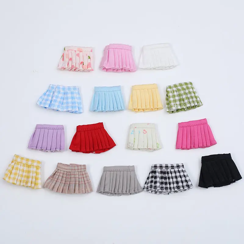 OB11 Doll Clothing Accessories Pleated Half Body Strap Skirt GCS Clay 1/12 Knot Little Pig Doll Clothing Multi Color