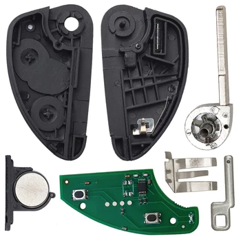Keyforkess 433MHz ID48 sostituzione Chip Flip Remote Key Fob 2 / 3 pulsante per Alfa Romeo 147 156 166 GT - KEYECU 433MHz ID48 sostituzione Chip Flip Remote Key Fob 2 3 pulsante per Alfa Romeo