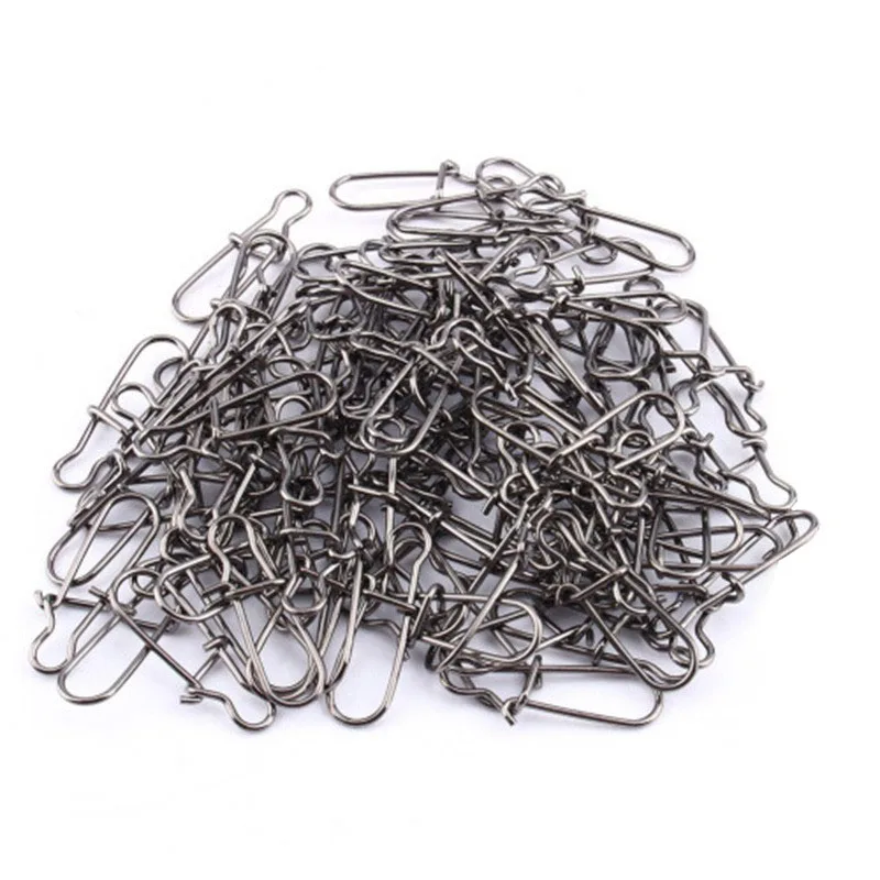Stainless Steel Fishing Clip 50 or 100 pcs for Barrel Swivel Lure hook