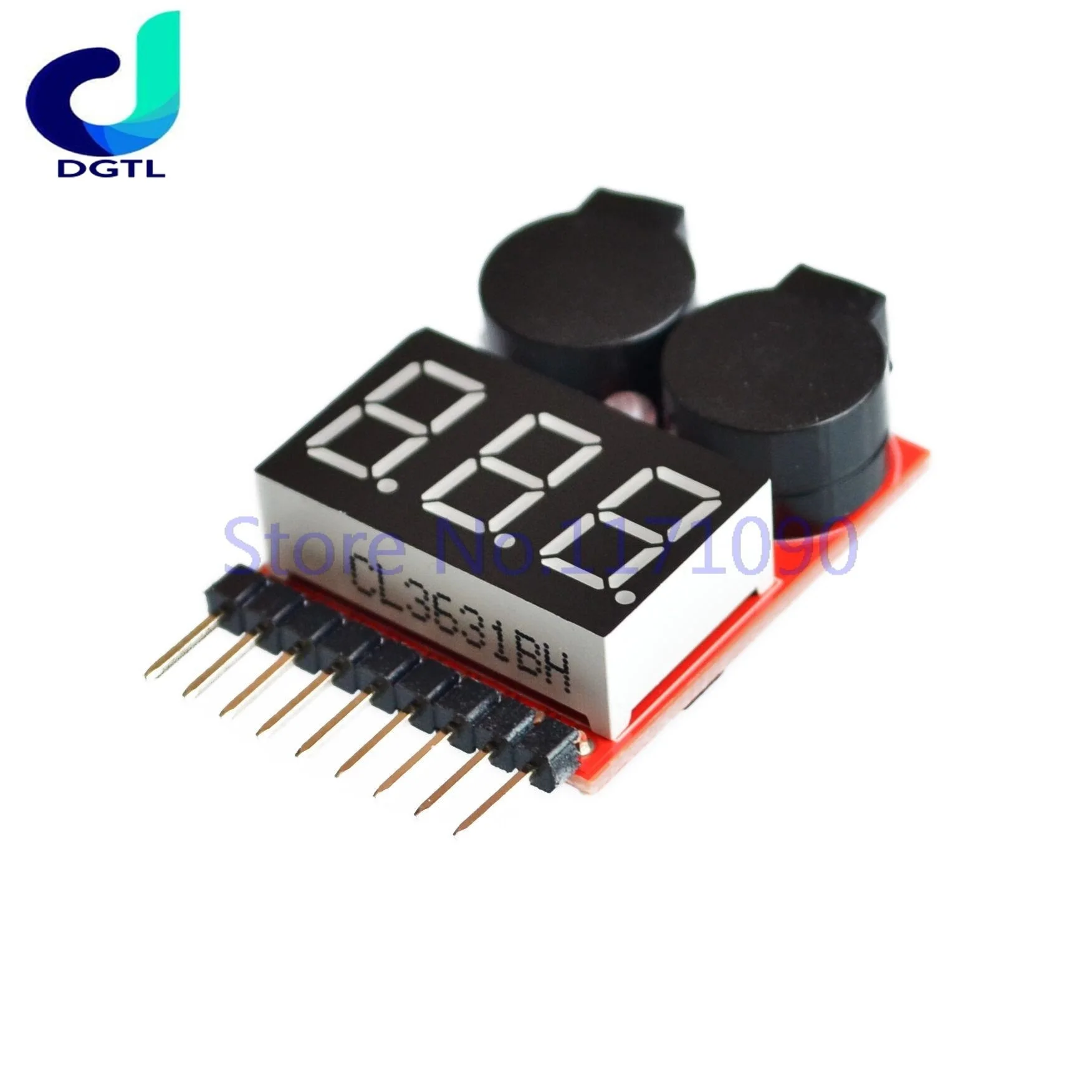 

1-8S Lipo/Li-ion/Fe RC airplane boat etc Battery Voltage 2 IN1 Tester Low Voltage Buzzer Alarm