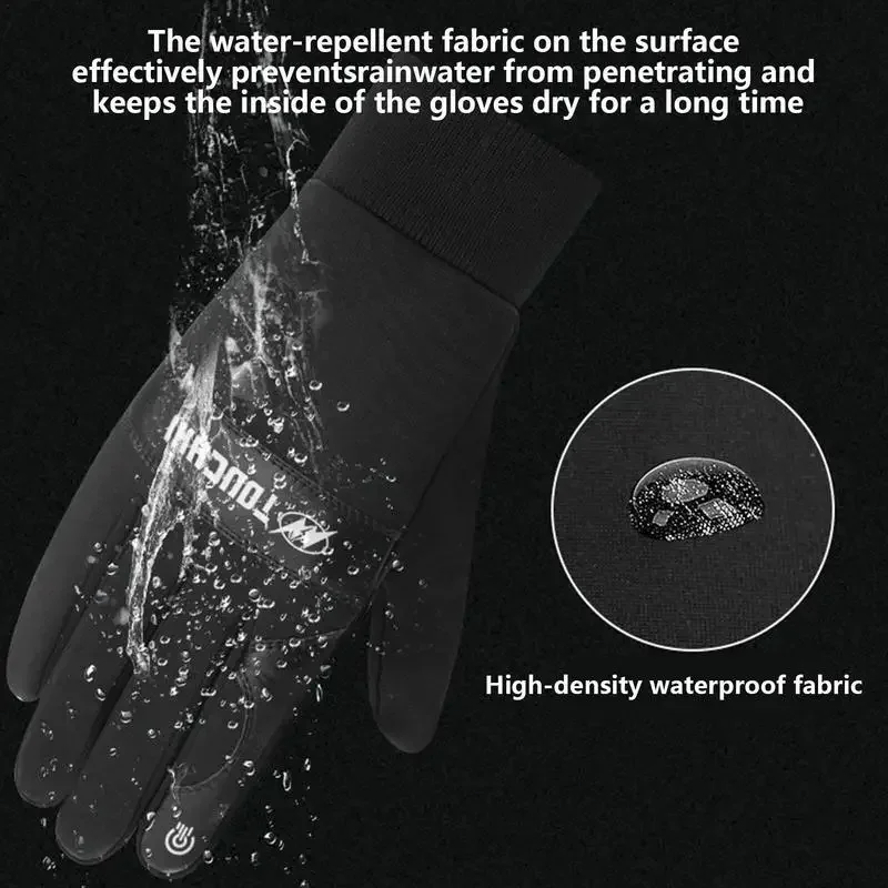 USB Heated Gloves Waterproof Touchscreen Winter Snowboard Gloves Hand Warmer Outdoor Fishing Skiing Motorcycle Bicycle Glove 6