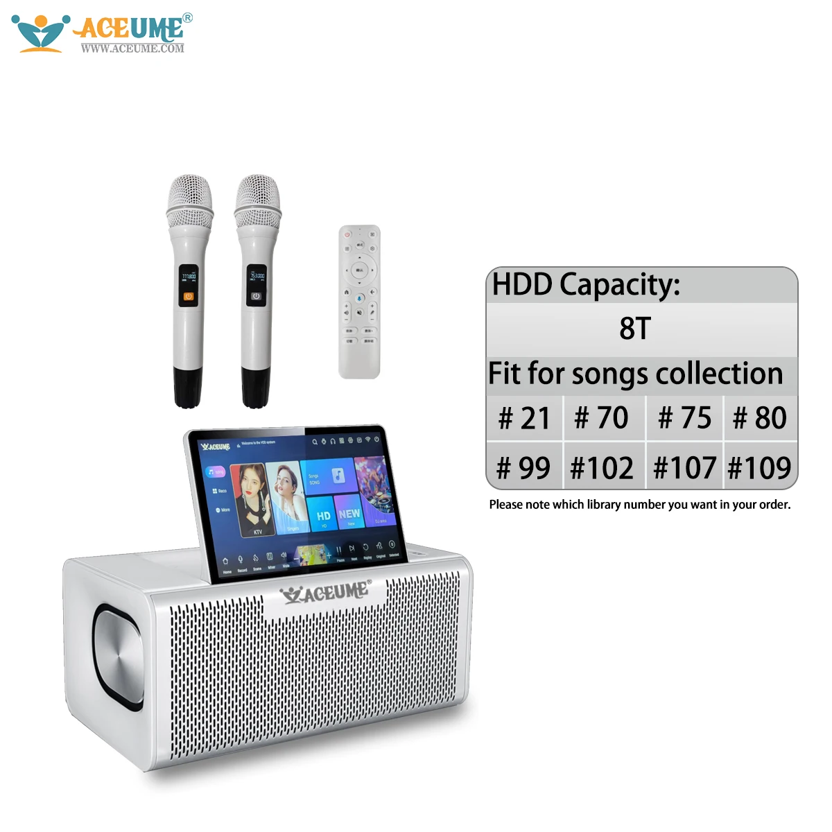 DMS-8TB Touch Screen Karaoke Chinese English Cantonese Taiwanese Songs 10 Inch Touch Screen Karaoke Player Echo Mixing
