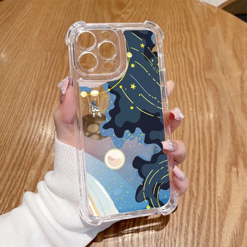 Cold Cat Design Transparent Phone Case
