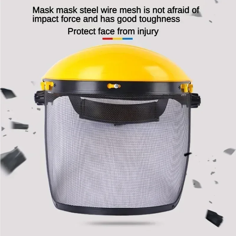 Face Protector Splash Prevention Electric Cutting Gardening Protection Mesh Face Shield Protective Mask Chainsaw Helmet Safety Helmet