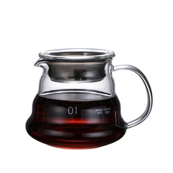 Clouds Shape Clear Glass Coffee Carafe with Lids - Elegant Pour Over Coffee Pot (360ML)