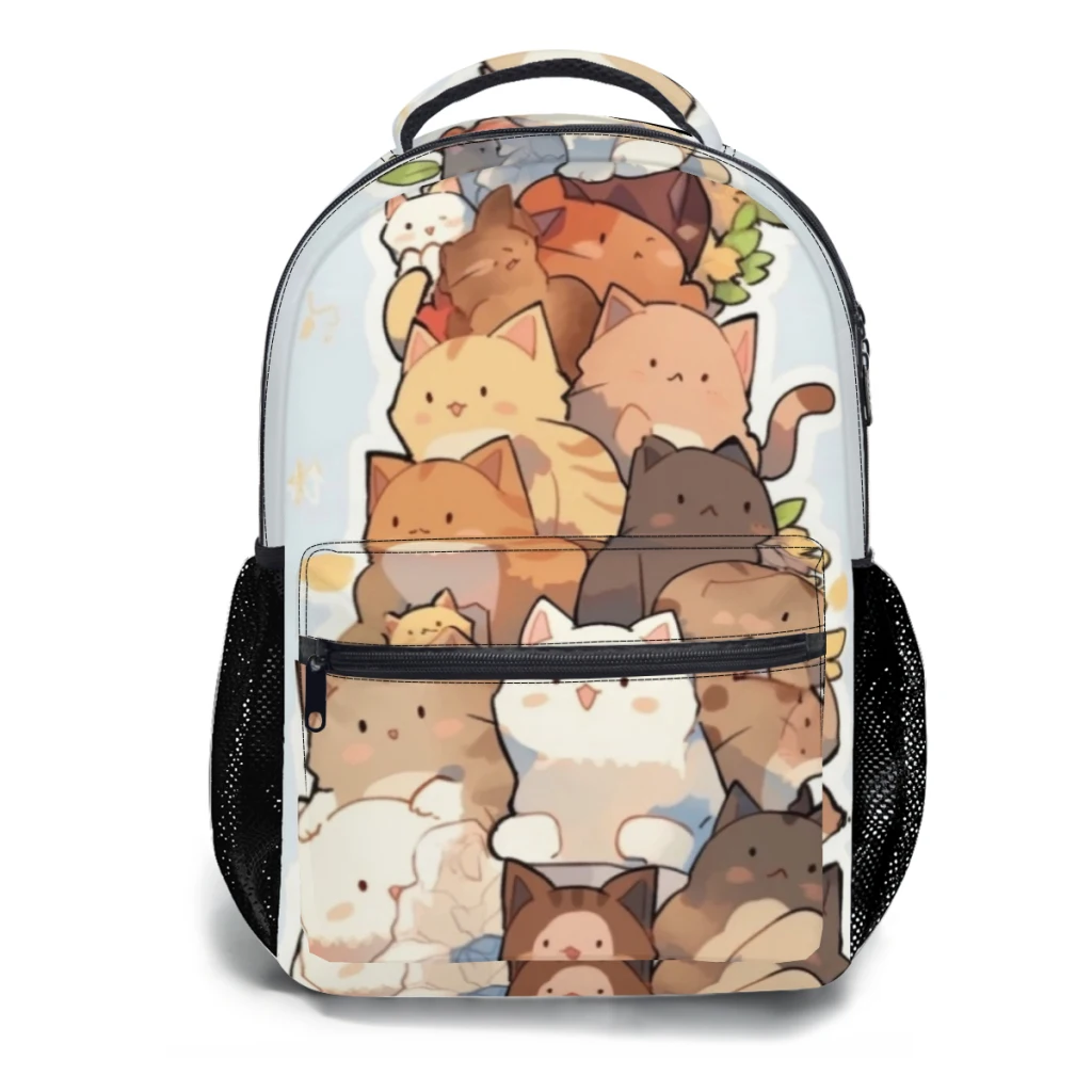 cute cat Schoolbag For Girls Large Capacity Student Backpack Cartoon High School Student Backpack
