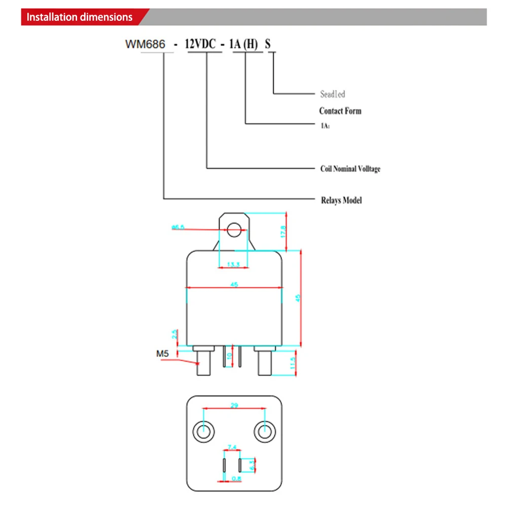 atual do carro do começo, Normal aberto, Pin 4, 12 V, 24V, 100 A, 200A