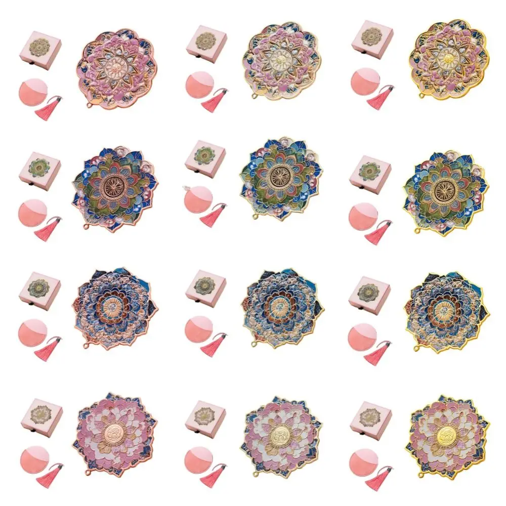 Dunhuang Exquisite Chinese Style Mirror Tassel HD Vanity Mirror Makeup Tool Round Shape Vintage Mirror Unisex