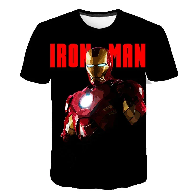 MARVEL  Iron Man T Shirt For Kids Hot Sale  3D Avengers Printed Short Sleeve Round Collar Cartoon Baby Boys Clothes Tshirt 6