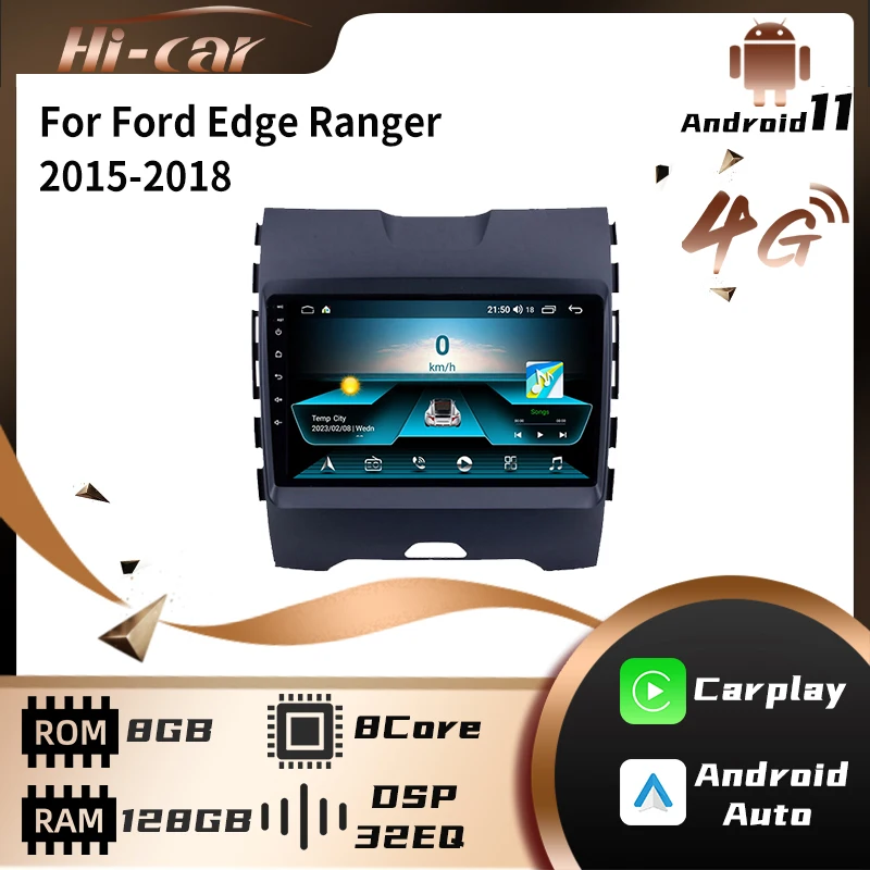 

2 DIN Android Car Radio for Ford Edge Ranger 2015-2018 Autoaudio Carplay WIFI GPS Navigation SWC Car Multimedia Player Head Unit