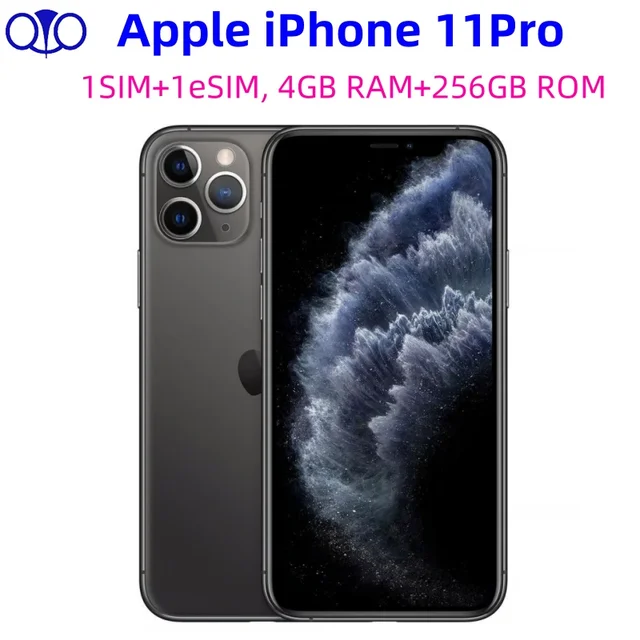 Original Apple iPhone 11Pro 256 GB ROM 5.8" A13 IOS iPhone 11 Pro 97% new Face ID Genuine Unlocked 4G LTE Cellphone
