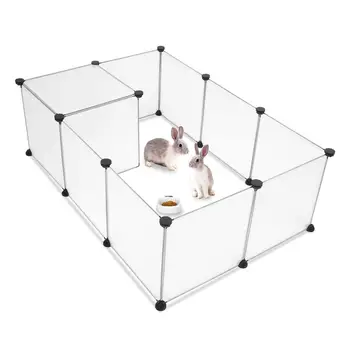 Portable Large Pet Playpen - Plastic Yard Fence for Small Animals & Puppies, Outdoor Dog Crate Tent 1