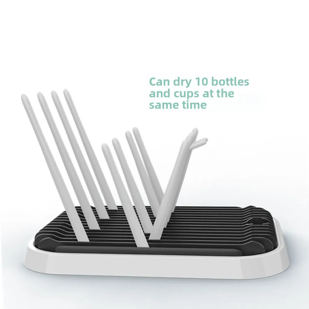 Foldable Baby Bottle Drying Rack Plastic Sturdy Drain Storage Rack Detachable Portable Bottle Cleaning Dryer