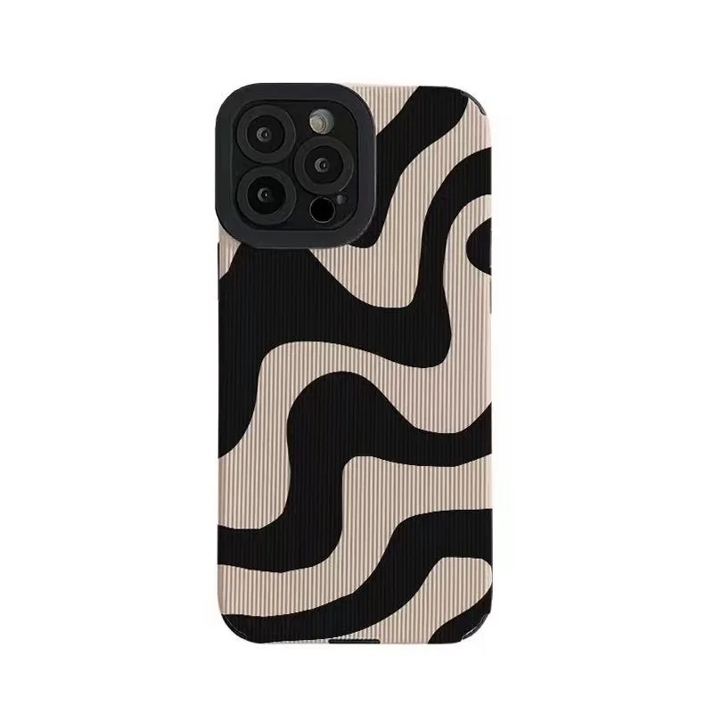 Chic Zebra Stripe Shockproof Phone Case with Soft Back Cover
