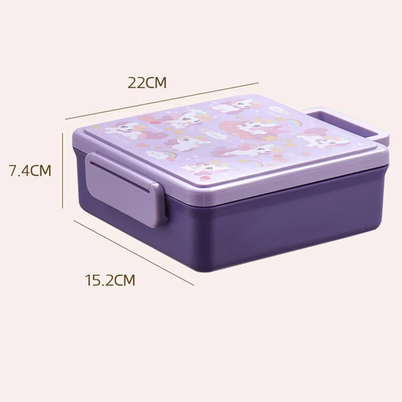 Food Grade PP Cartoon Fruit Bento Box for Kids and Office Workers