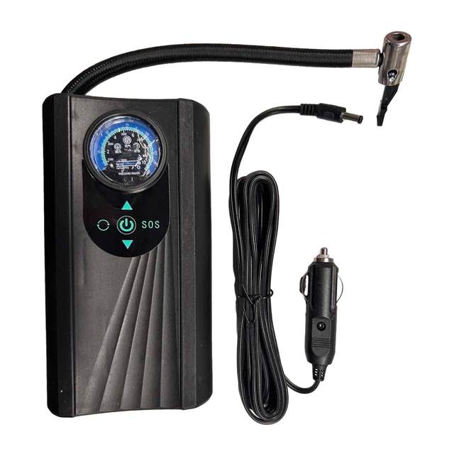 Electric Corded Car Tire Air Compressor Inflator Compact with 3 Valve Adaptors Air Pump for Car Motorcycles Multifunctional