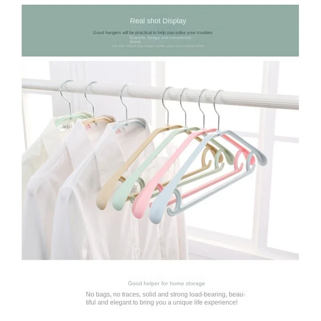 [Futurizmus] Felnőtt Széles Váll Akasztó Extra Vastag Műanyag Csúszásgátló Track Nélküli Háztartás Szárítás Függő Klip Ruhák Nadrágja - Image 4